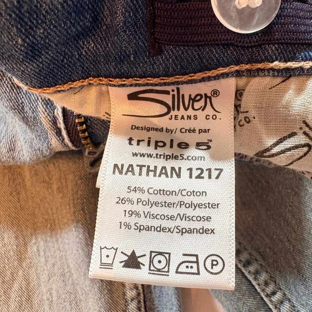 Silver Jeans Co Nathan Slim Fit Jeans Boys Size 14 Light Wash Stretch Denim
